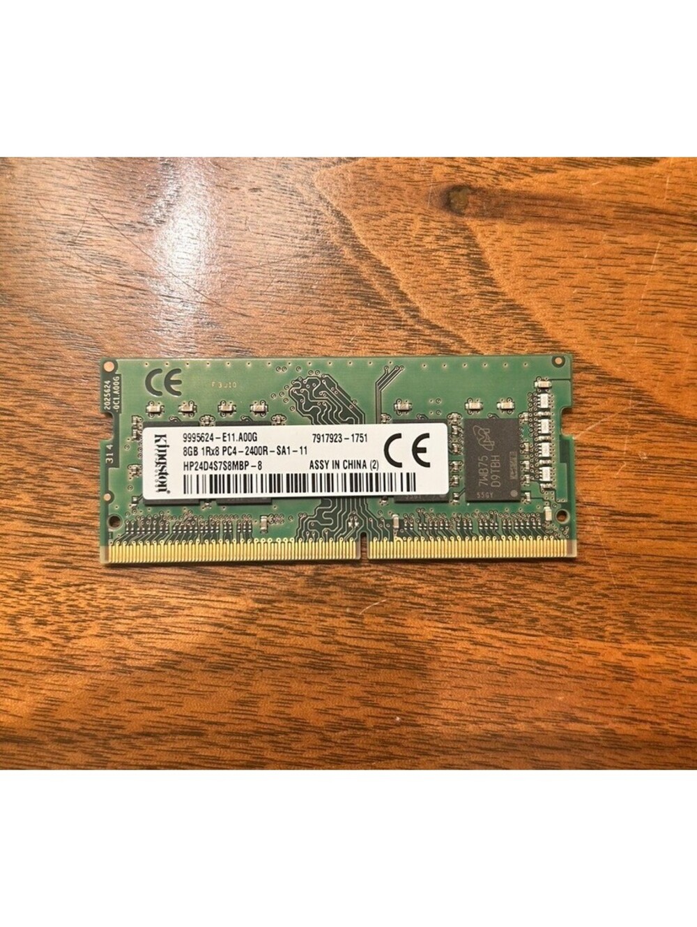 Kingston 8GB DDR4-2400 SODIMM Laptop RAM HP24D4S7S8MBP-8 855843-H71
